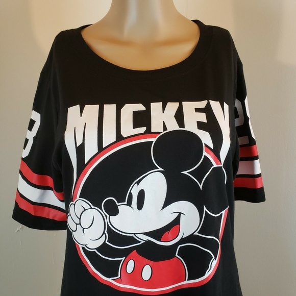 Disney Tops - Disney Junior's Top Shirt Black Red Accents